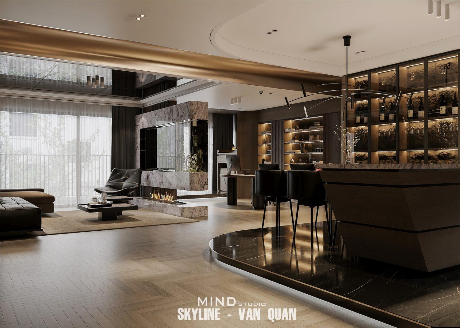 Living Room – Kitchen Interior — preview 1, by Trung Nghia (3dzip)