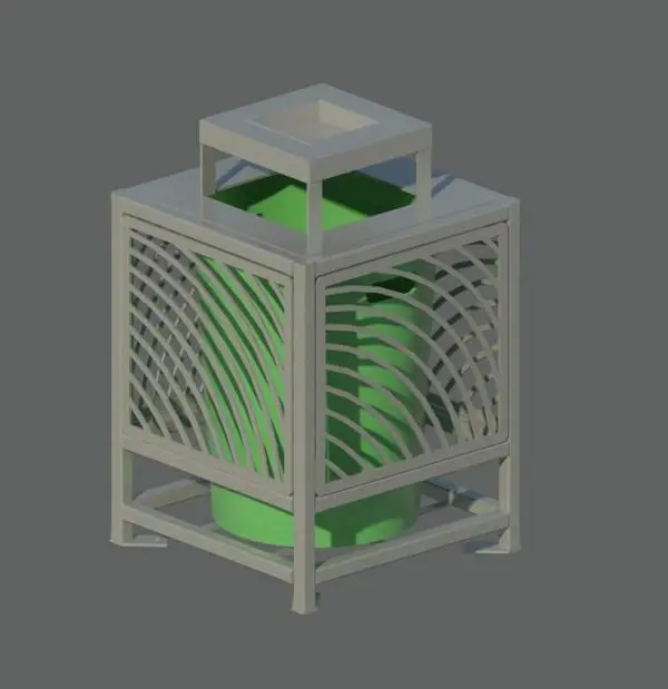 Jordan Creek Trash Receptacle