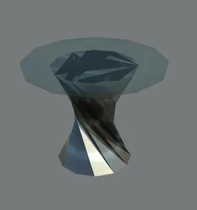 Glass And Metal 12 Sided Table