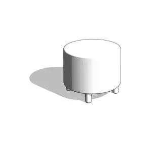 Arroyo Round Ottoman - Upholstered - HighTower