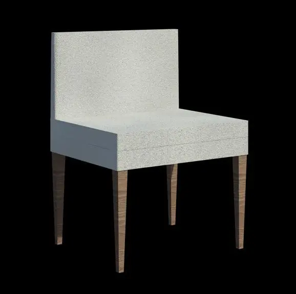 Dining chair with no arm rest — preview 1, by Peter Schneider (RevitCity, CC0)