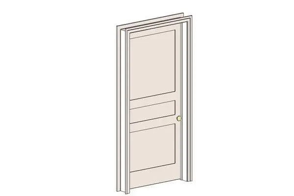 Masonite Crown 3 Panel Square — preview 1, by Doug (RevitCity, CC0)