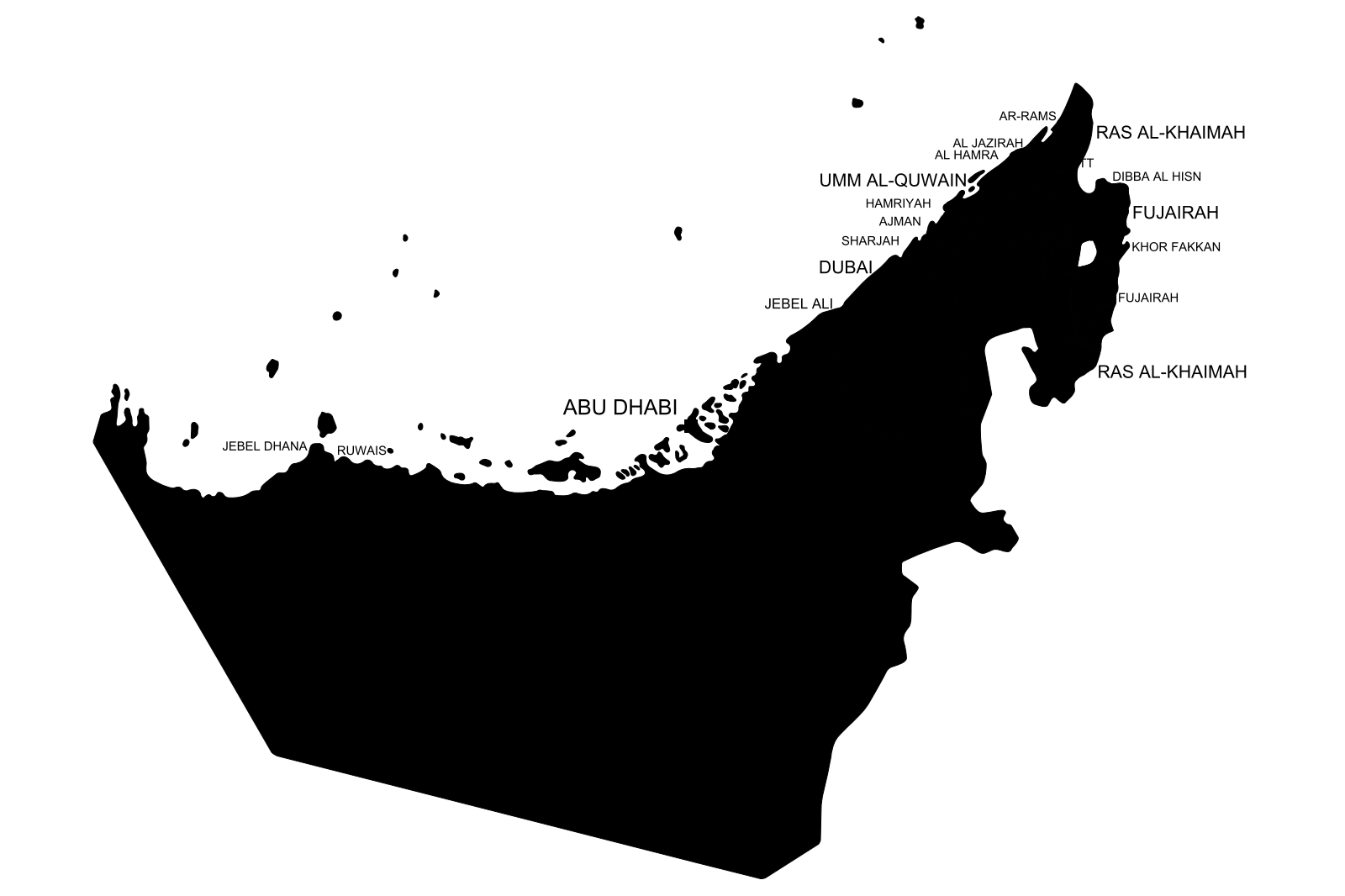 Map of UAE