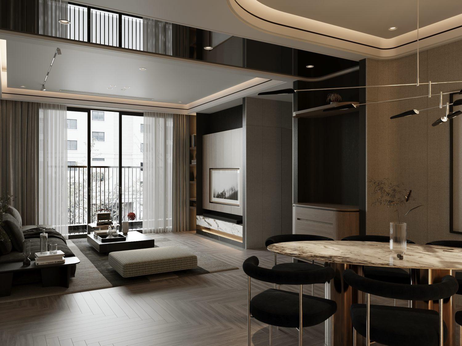 Living Room – Kitchen Interior