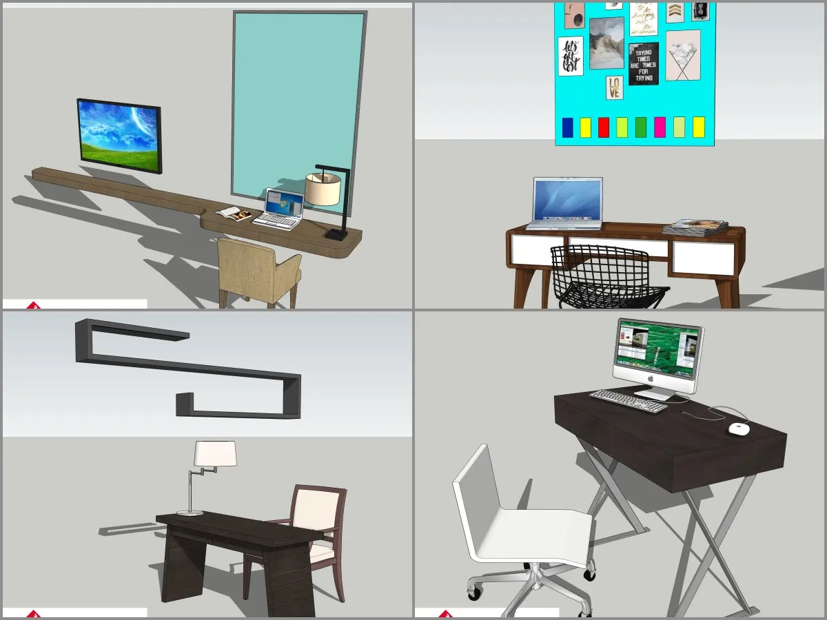Combo study modern Desk