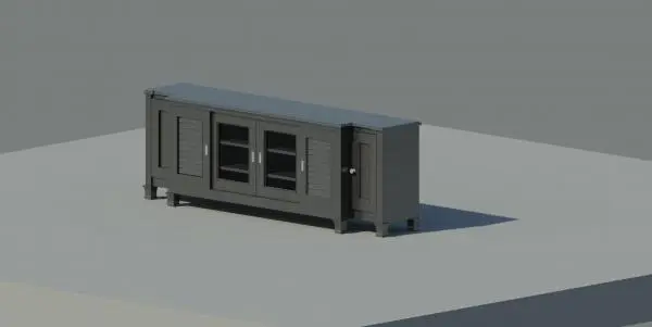 Entertainment Center — preview 1, by MrRuf (RevitCity, CC0)