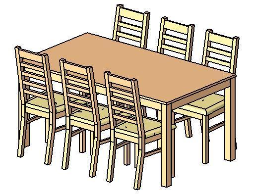 Oak Table with 6 chairs