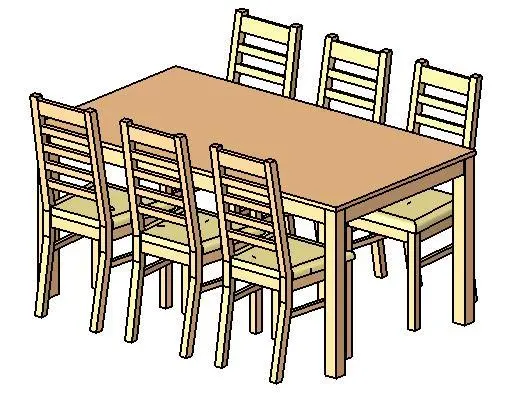 Oak Table with 6 chairs