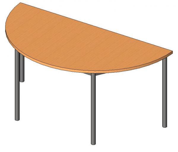 Modular meeting table - semi-circular