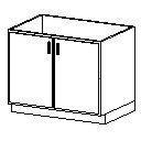 Double Door Vanity Cabinet