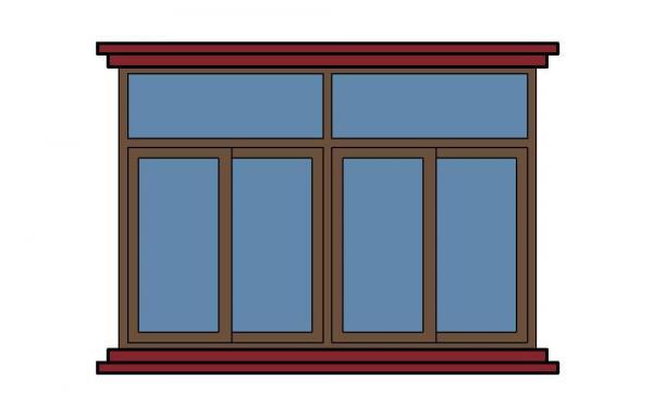 Aluminium Window With Sill And Lintel