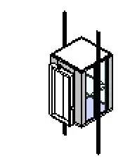 Lift with car and rails — preview 1, by Yogus (RevitCity, CC0)