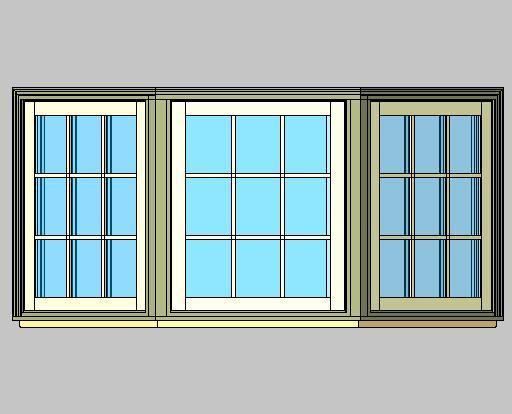 Kolbe Ultra Series Casement 3-Wide X Series 45 Degree Bay Units