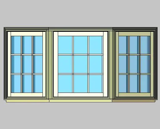 Kolbe Ultra Series Casement 3-Wide X Series 45 Degree Bay Units