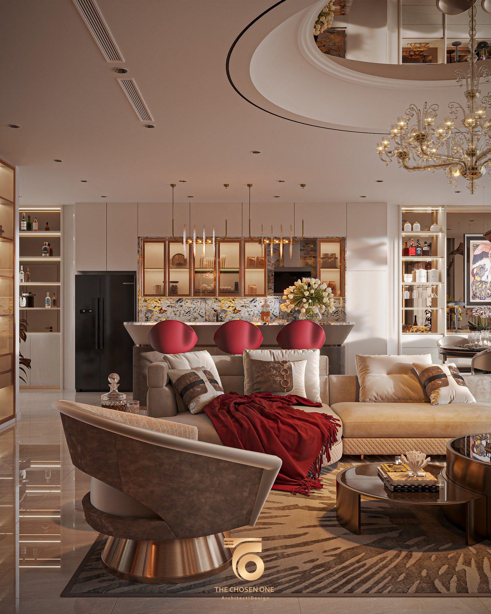 Living Room – Kitchen Interior