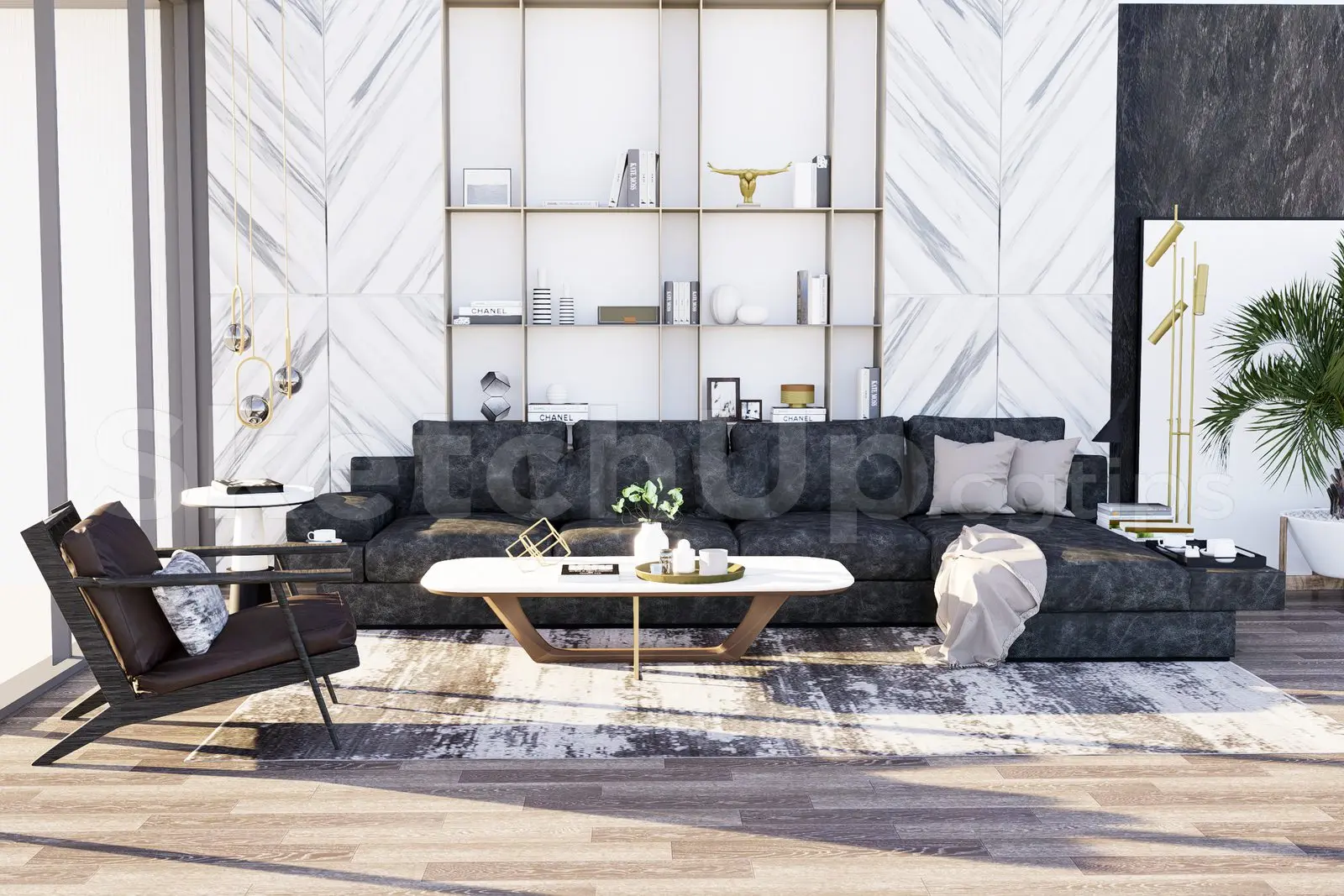 Living Room Interior — preview 1 (cgtips, CC0)