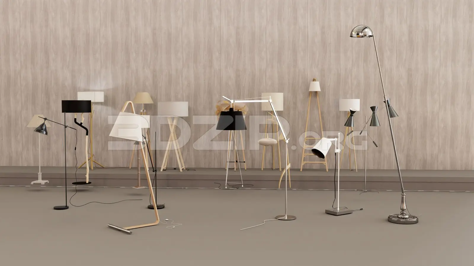 Floor Lamp — preview 1 (3dzip)