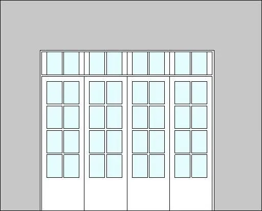 4 Leafs Glass Panel Door