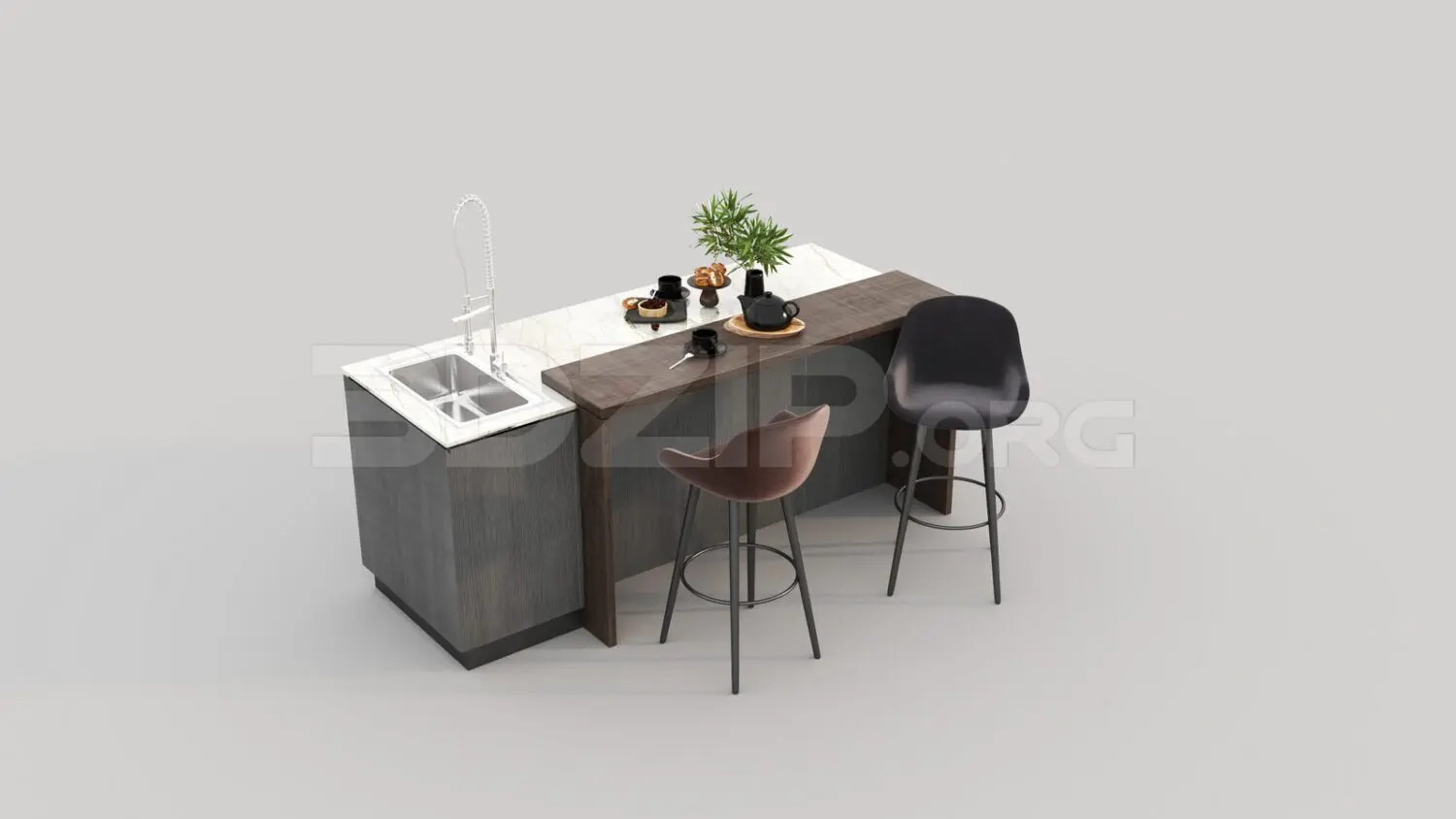Kitchen Island — preview 1 (3dzip, CC0)