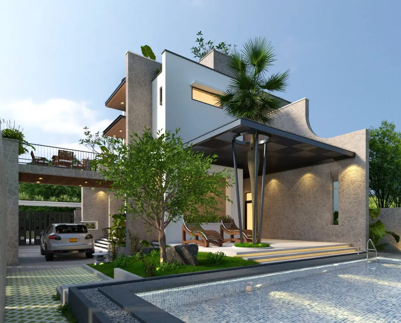 Pool House Exterior