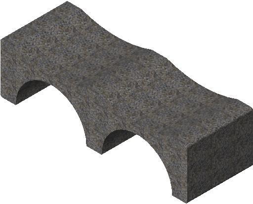 Modern Concrete Bench - Double