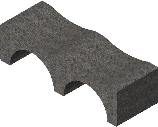 Modern Concrete Bench - Double
