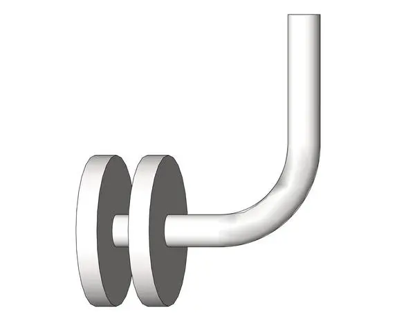 Glass Handrail Bracket — preview 1, by ontheroad (RevitCity, CC0)