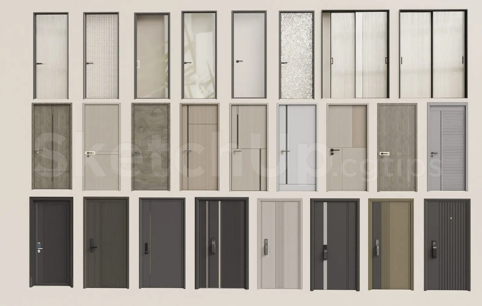 Modern House Door — preview 1 (cgtips, CC0)