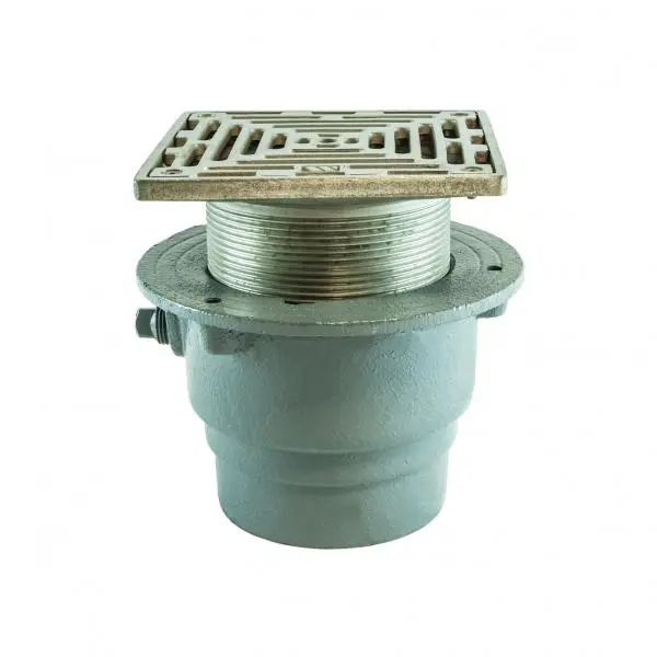 Floor Drain with Square Hinged Solid Cover - FD-200-VS
