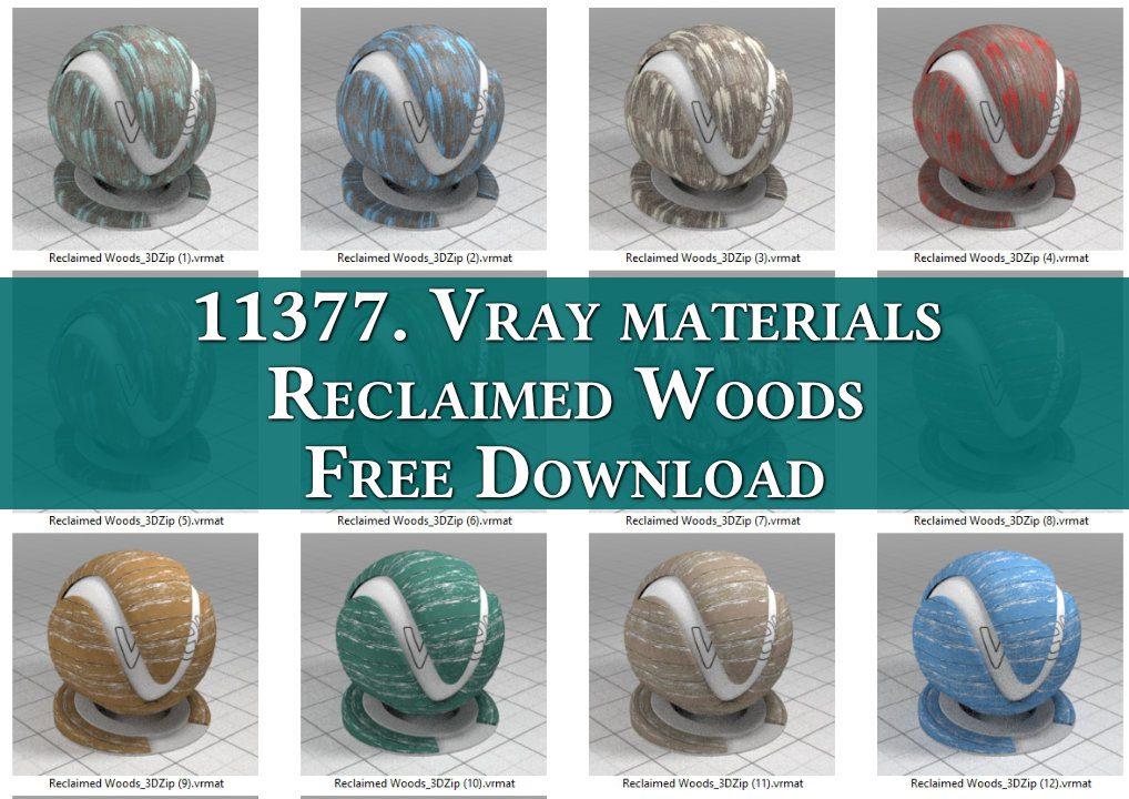 Vray materials Reclaimed Woods