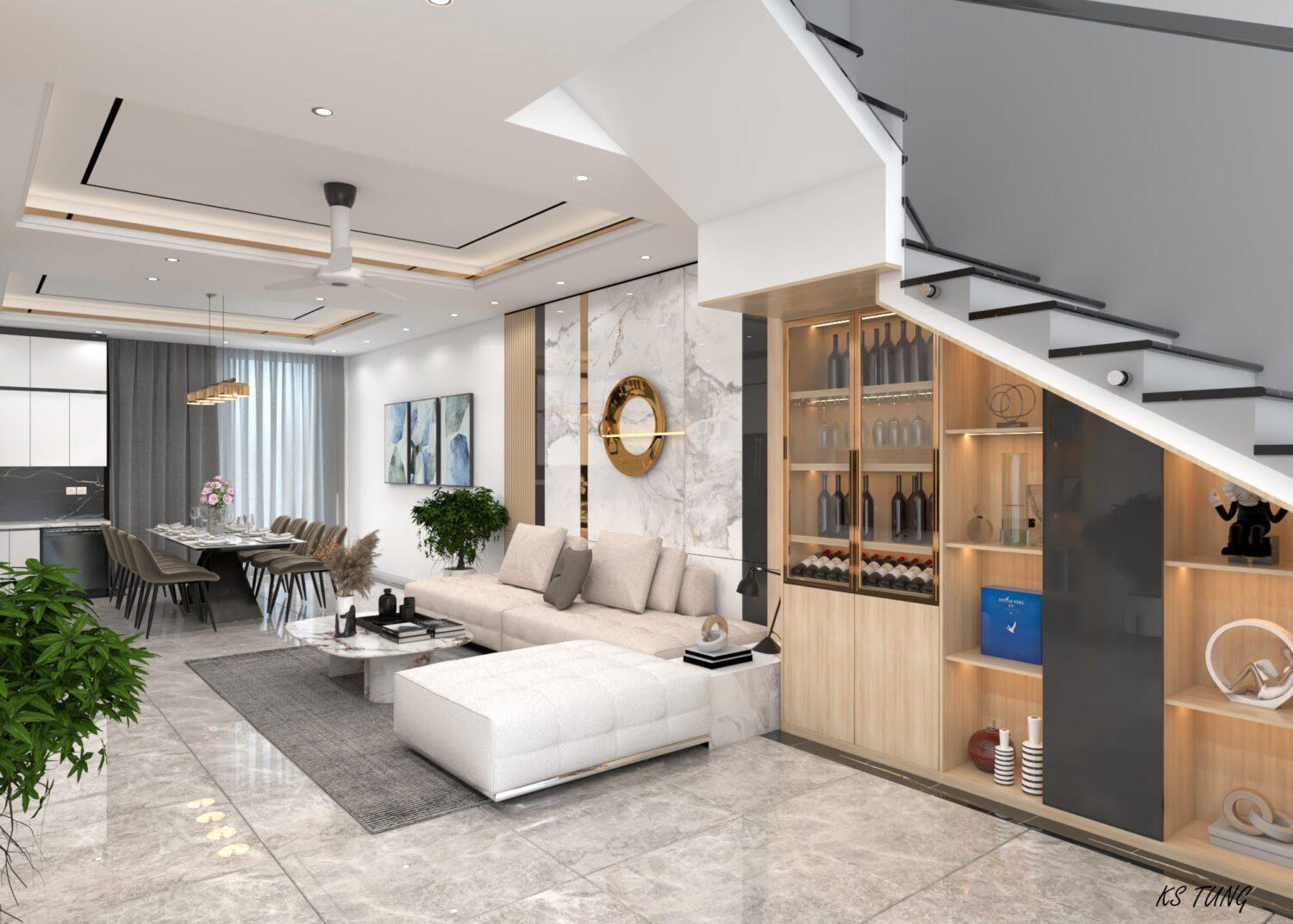 Living Room – Kitchen Interior