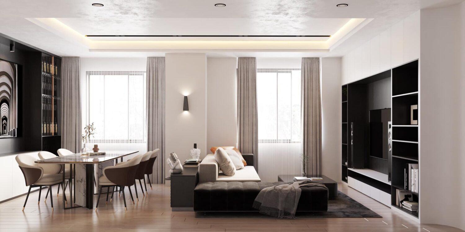 Living Room – Kitchen Interior