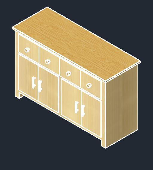 Bamboo Wooden Cabinet