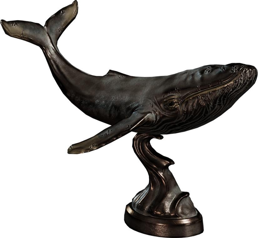 Bronze Whale Statue