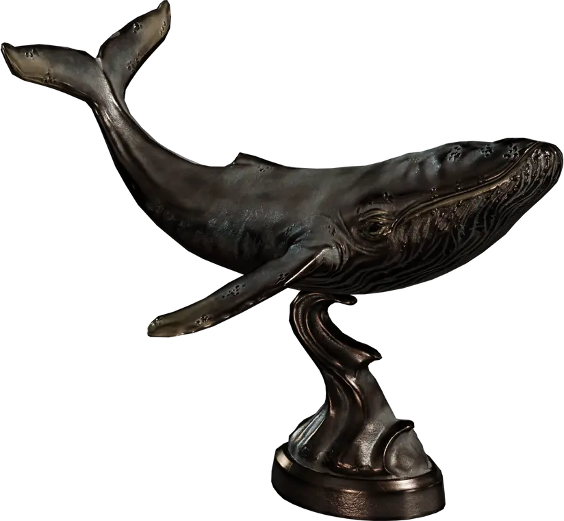 Bronze Whale Statue — preview 1, by Tina (Poly Haven, CC0)