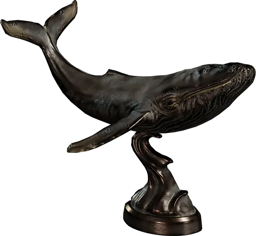 Bronze Whale Statue