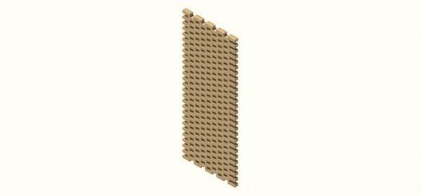 Perforated brick wall