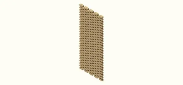 Perforated brick wall