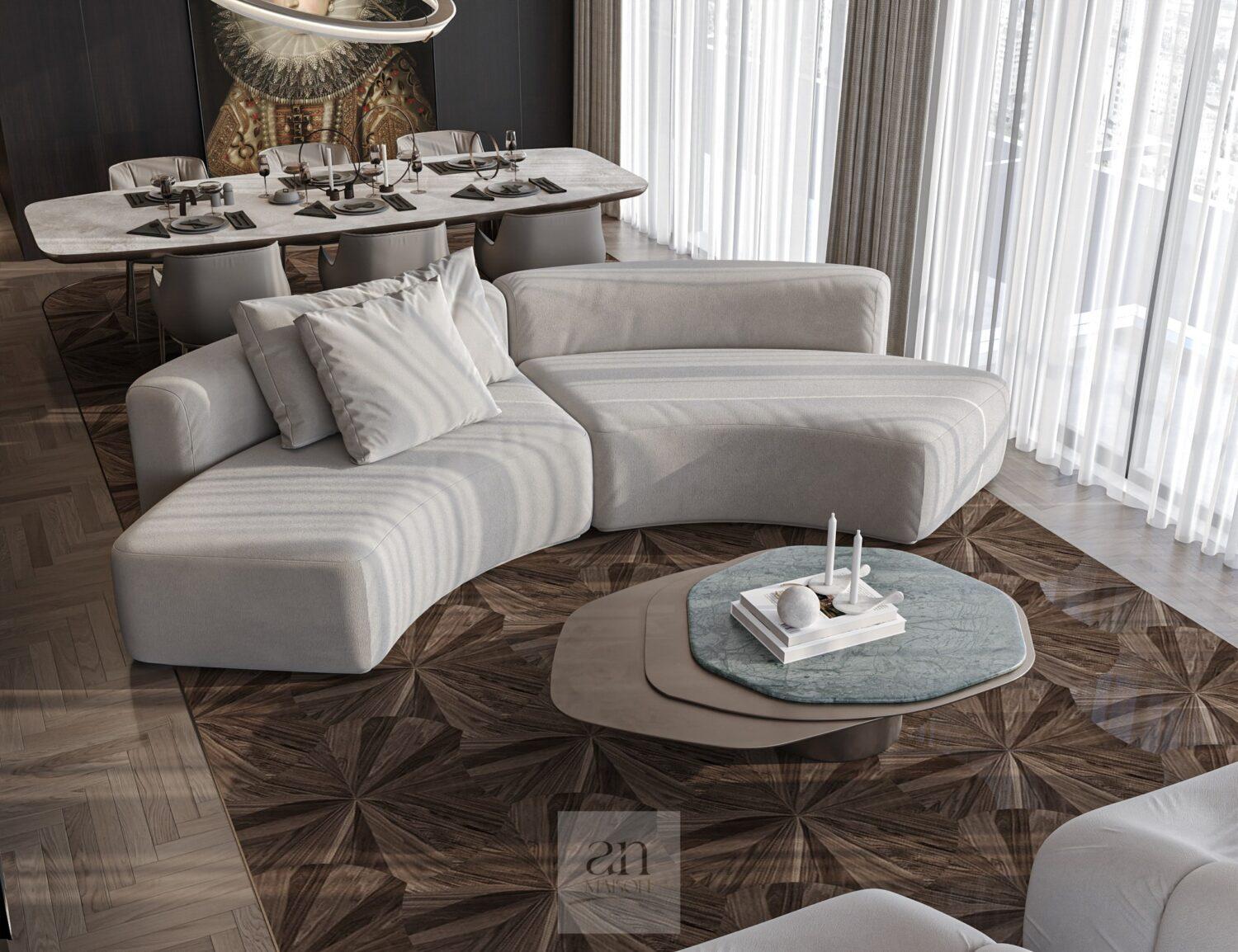 Living Room – Kitchen Interior