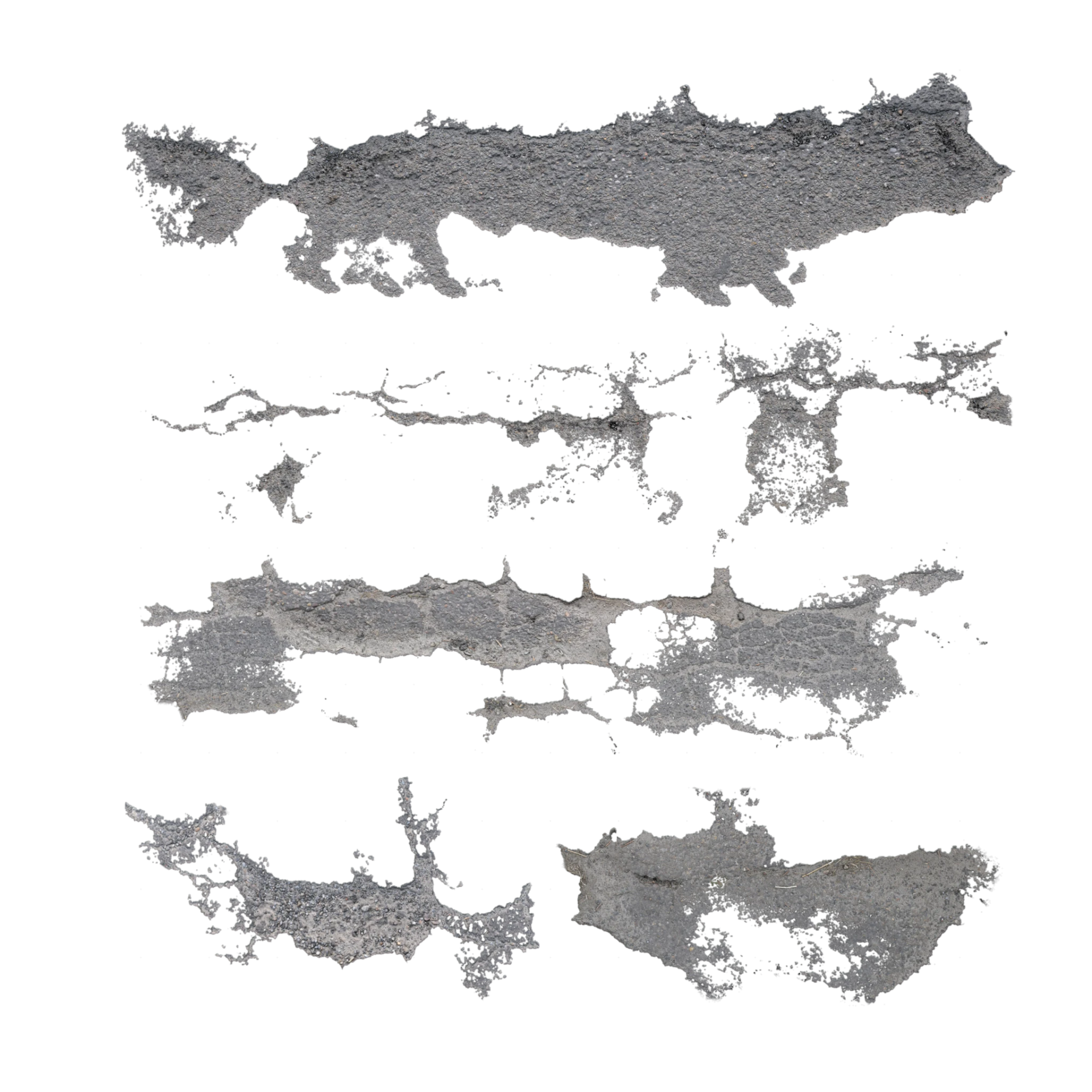 Asphalt Damage Set 001