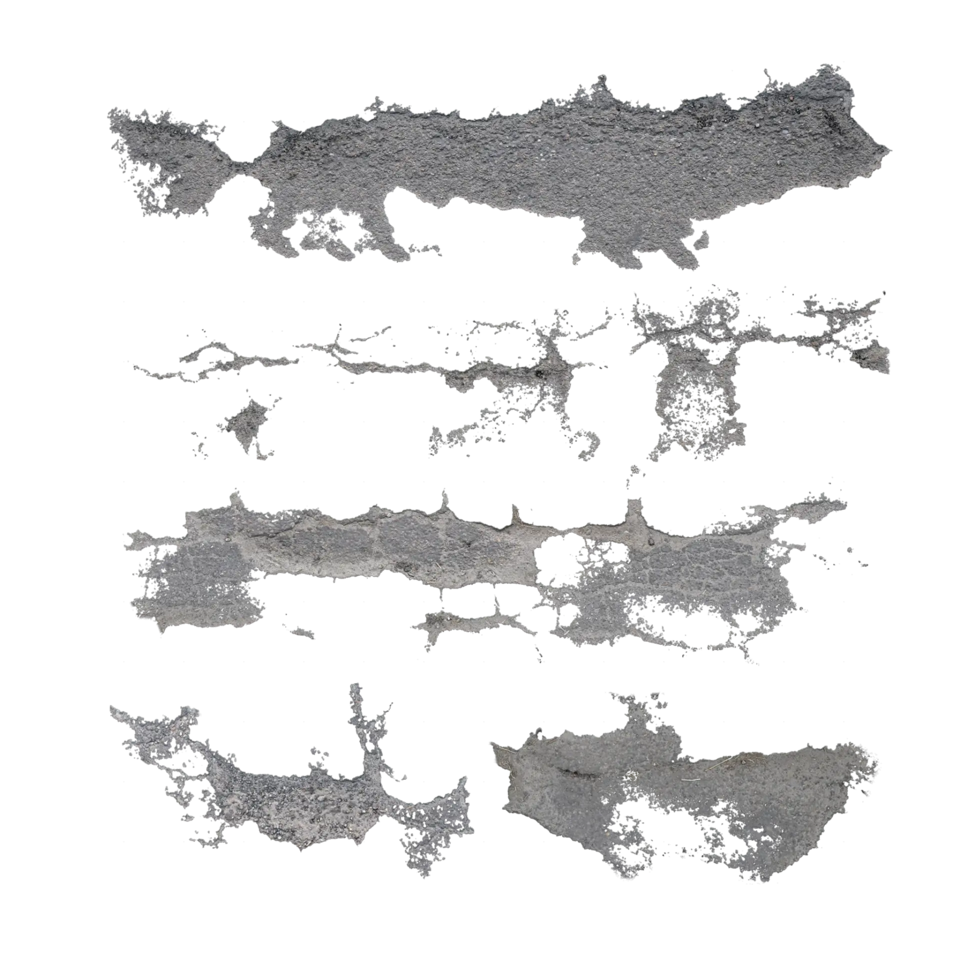 Asphalt Damage Set 001