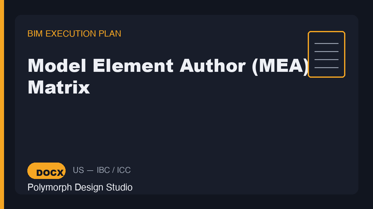 Model Element Author (MEA) Matrix