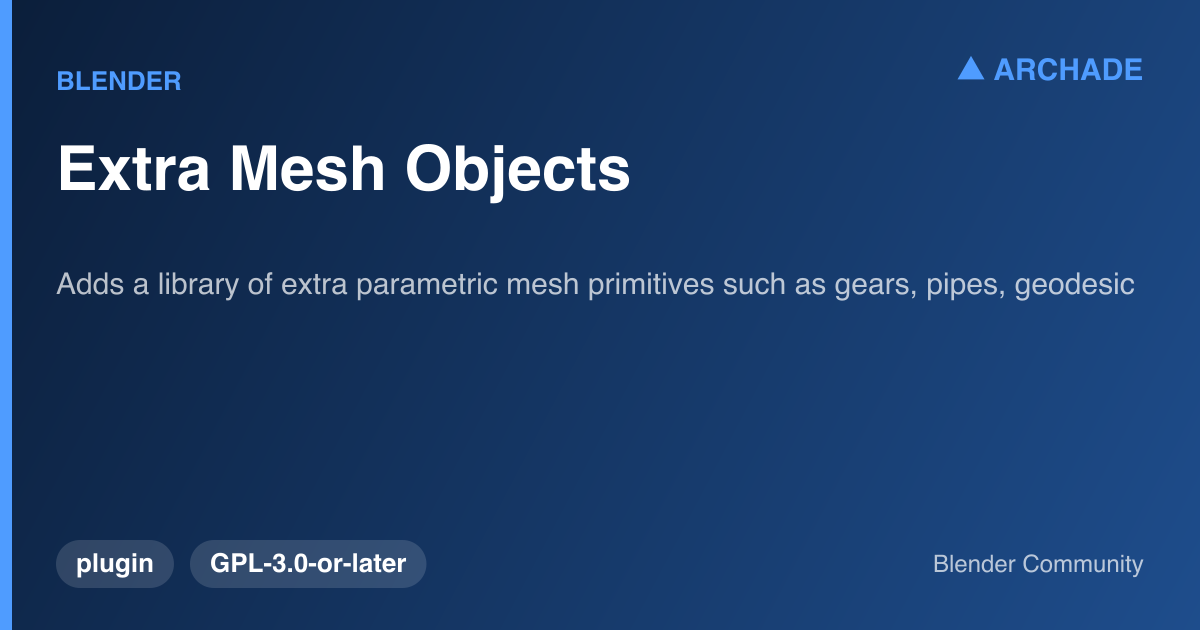 Extra Mesh Objects
