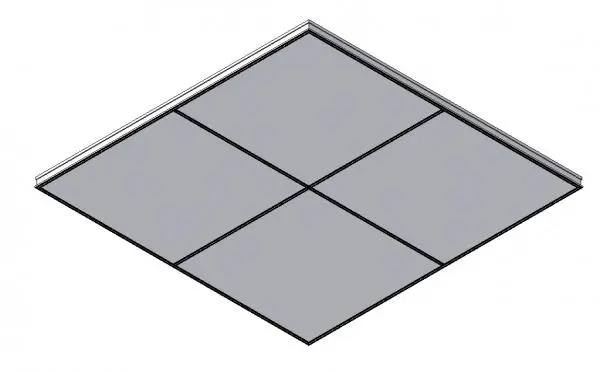 Blue Metal-Bolt Slot T Grid Ceiling System PL4