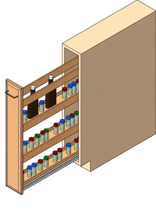 Under Counter Spice Rack