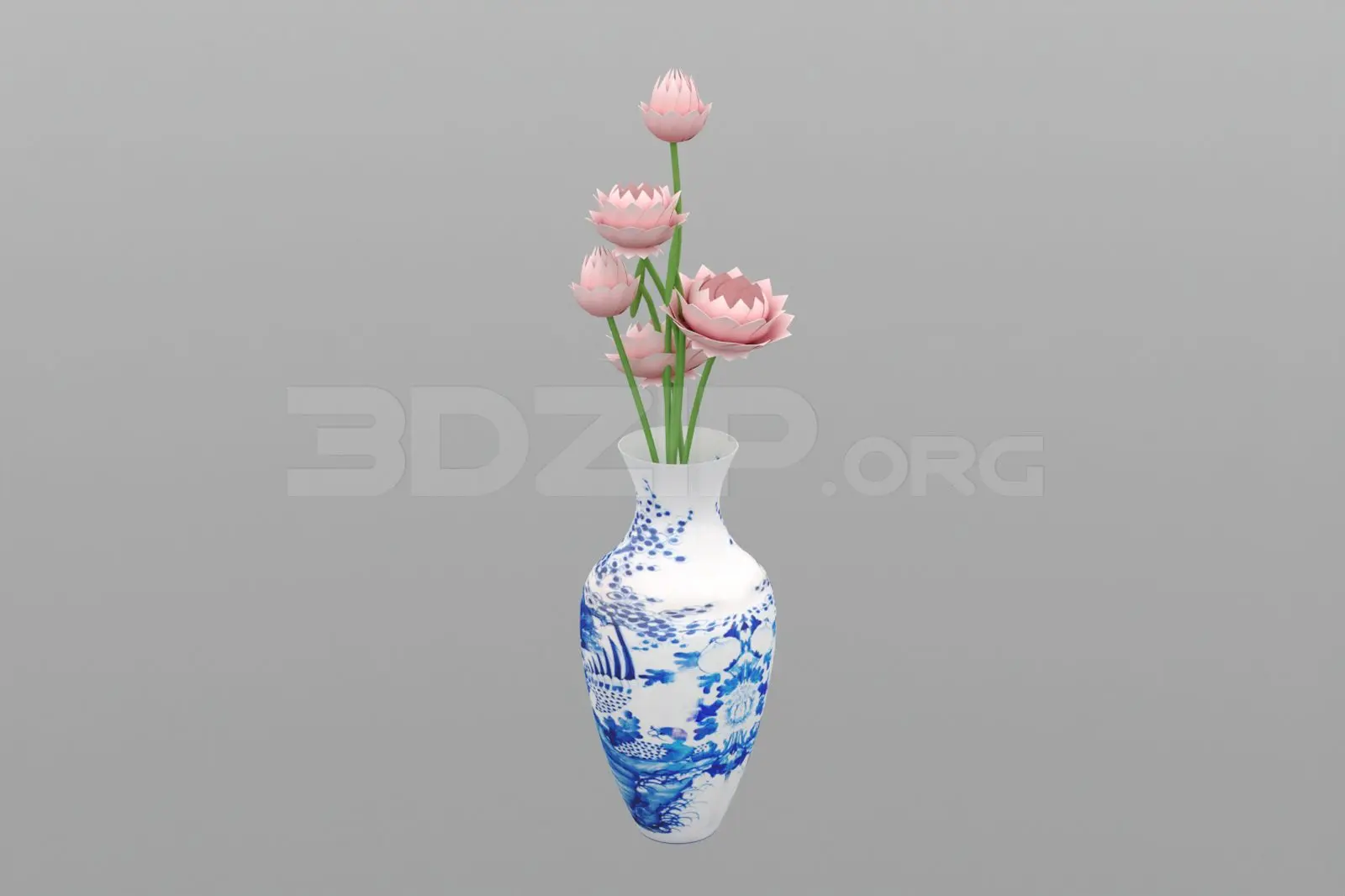 Flower Vase — preview 1, by Brian Vu (3dzip)