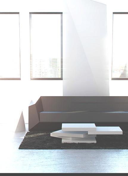 Modern square coffee table
