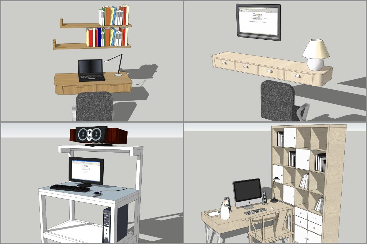Combo Study Modern Desk