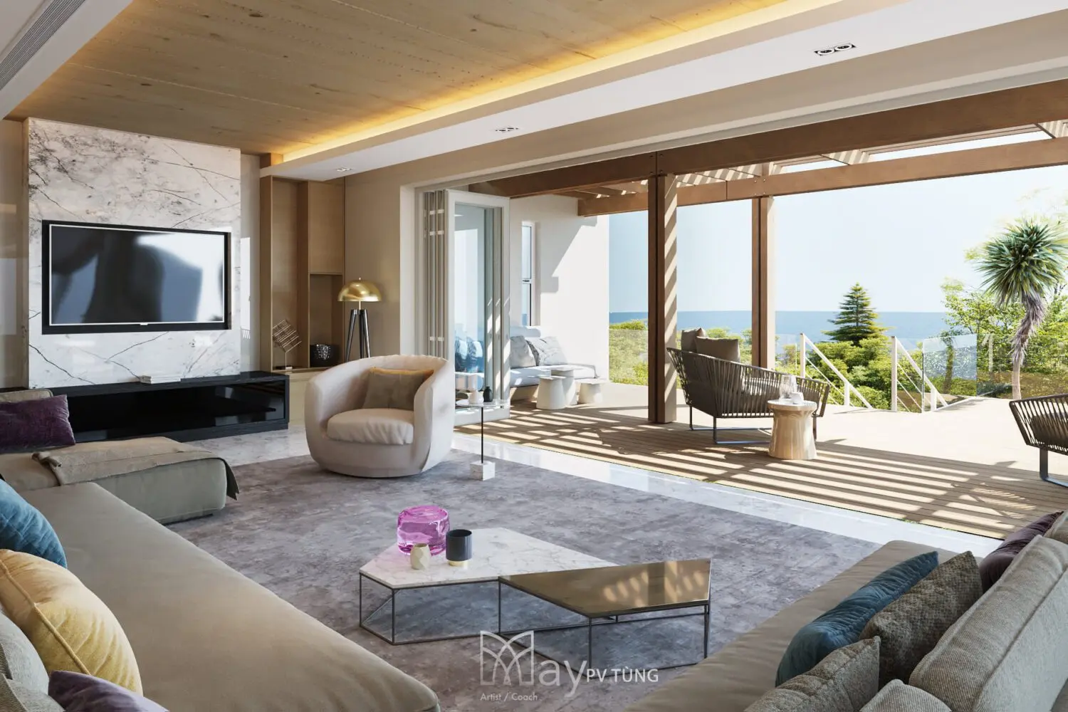 Living Room Interior — preview 1, by PV Tung (3dzip)