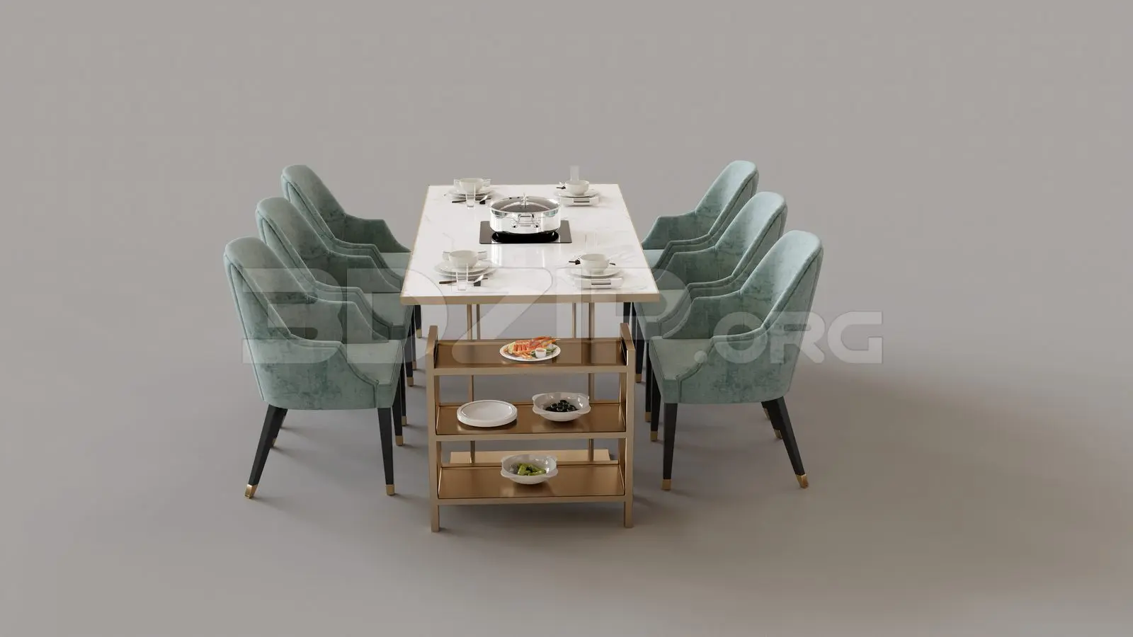 Dining Table And Chair — preview 1 (3dzip, CC0)
